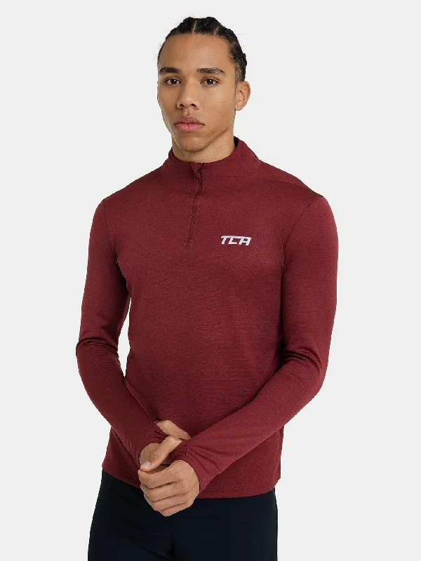 Bargain Bin Cloud Fleece Quarter Zip Running Top For Men With Thumbholes & Side Zip Pocket Bargain Bin Cloud Fleece Quarter Zip Running Top For Men With Thumbholes & Side Zip Pocket