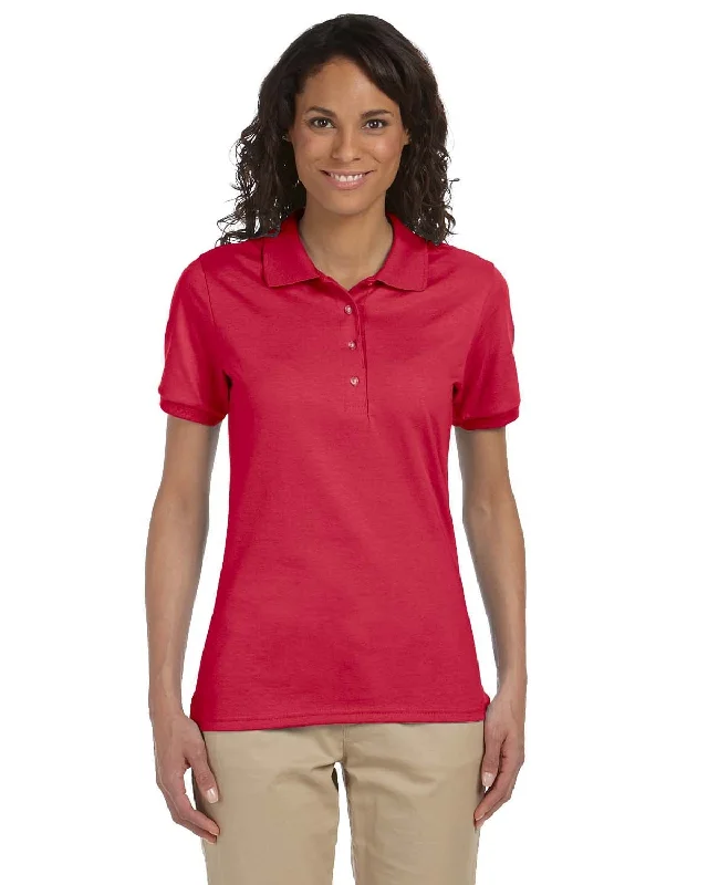 Bargain Blast Jerzees Ladies 50/50 Jersey Knit Polo Shirt | True Red