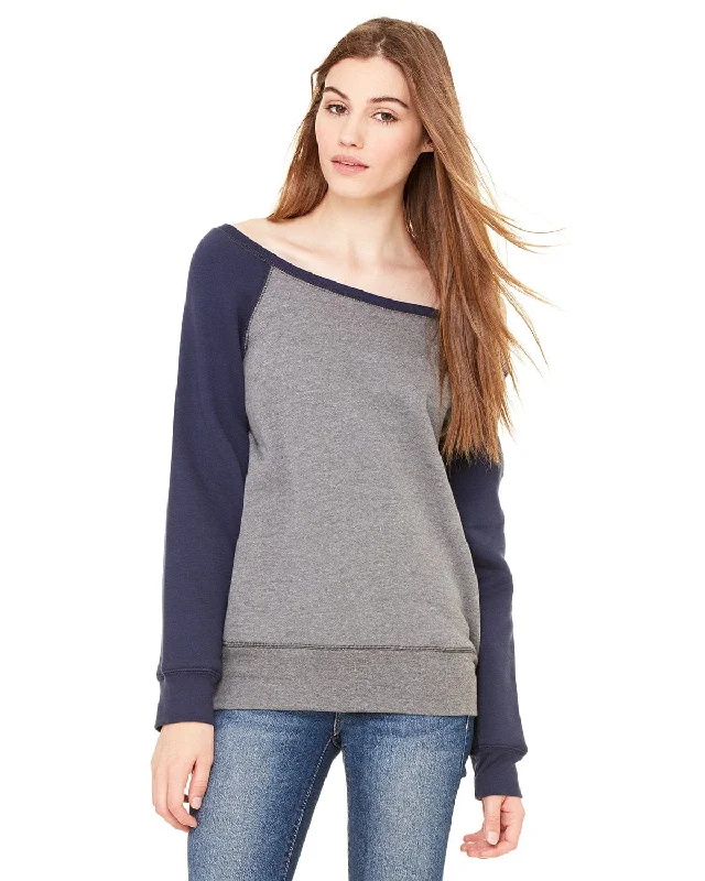 Big Discounts Bella+Canvas Ladies Triblend Sponge Fleece Wide Neck Sweatshirt | Dp Heather/ Navy Big Discounts Bella+Canvas Ladies Triblend Sponge Fleece Wide Neck Sweatshirt | Dp Heather/ Navy