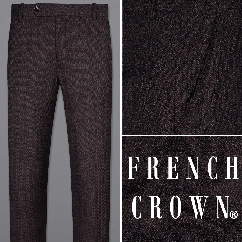 Weekend Bargains to Sizzle Thunder Brown Subtle Checkered Woolrich Pant