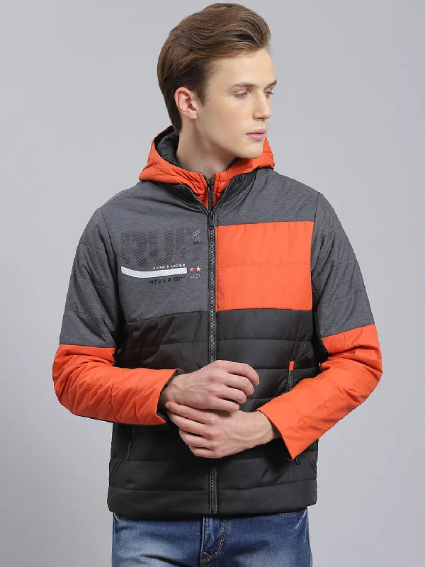 Inventory Reduction Men Black Solid Hooded Full Sleeve Jacket