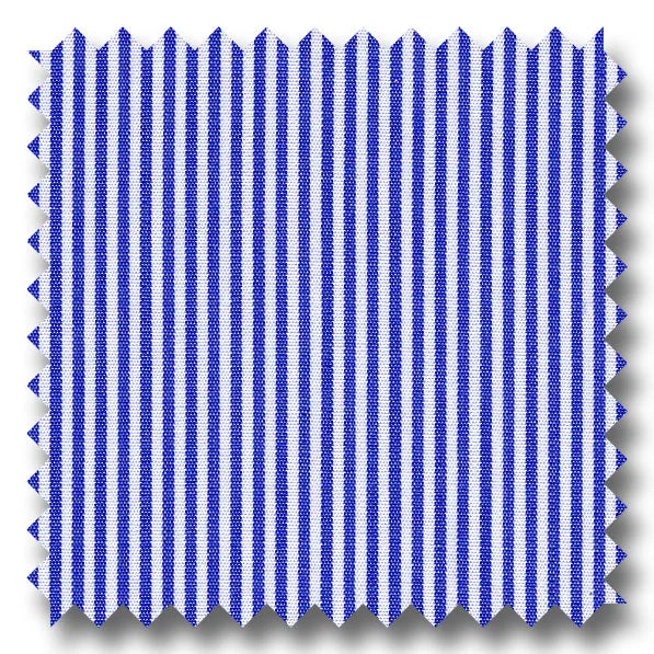 The Best Prices Navy Blue Stripe 2Ply Broadcloth - Custom Dress Shirt