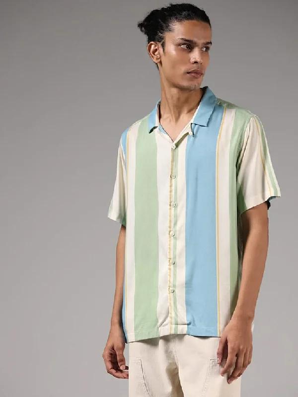 Weekend Offers That Amaze Nuon Multicolor Striped Relaxed-Fit Shirt