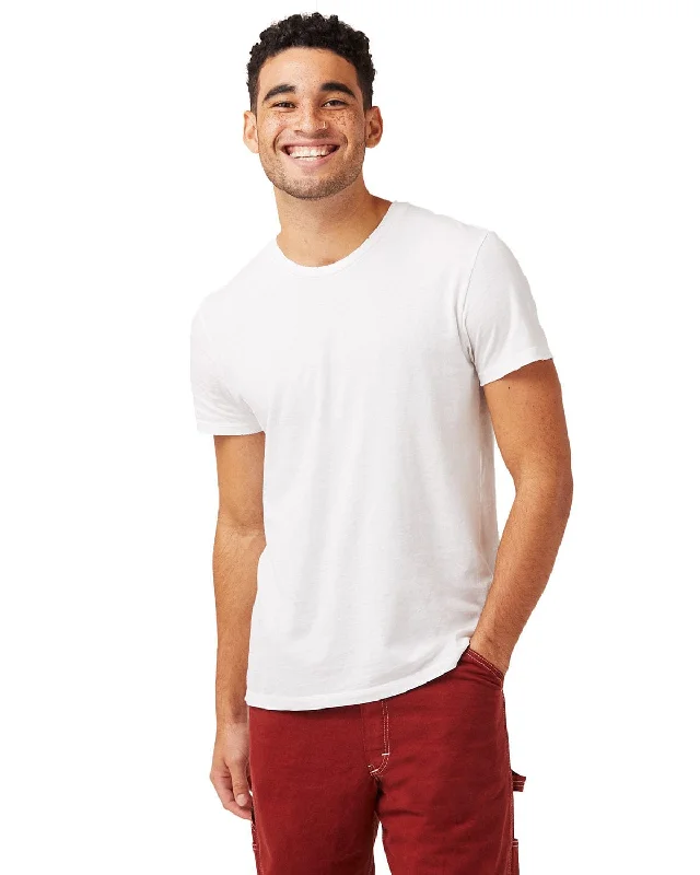 One-Day Only Alternative Men's Heritage Garment-Dyed Distressed T-Shirt | White Reactive