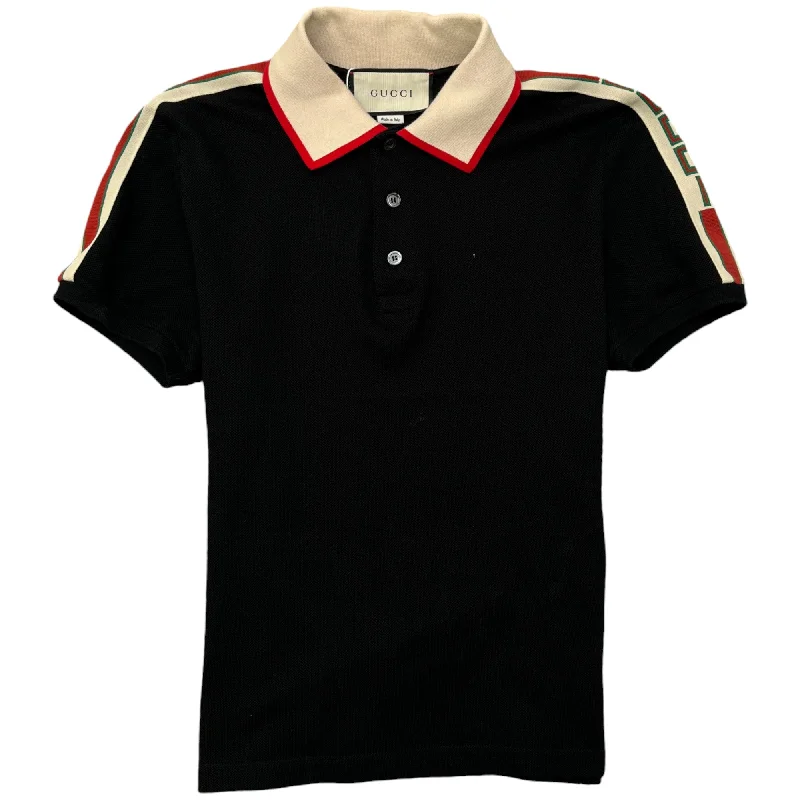 The Best Prices Men's Tape Logo Polo Shirt Black Size S