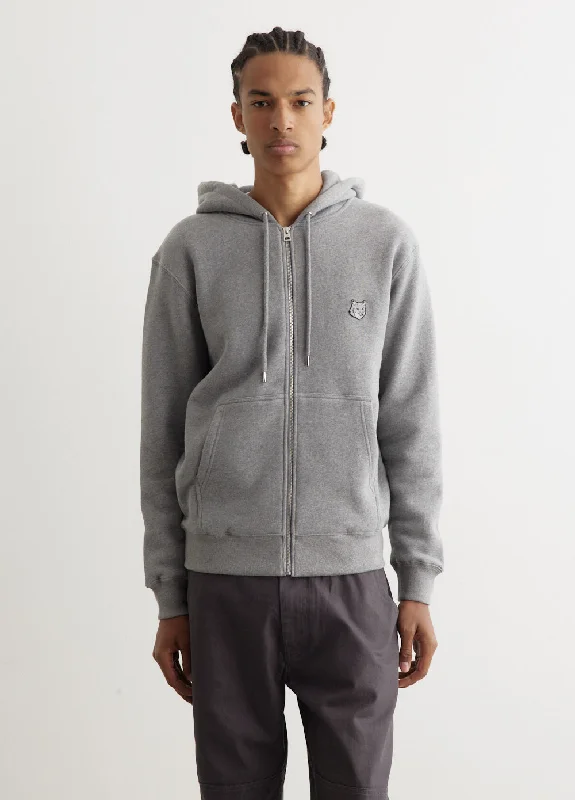 Take Advantage Bold Fox Head Patch Comfort Zipped Hoodie