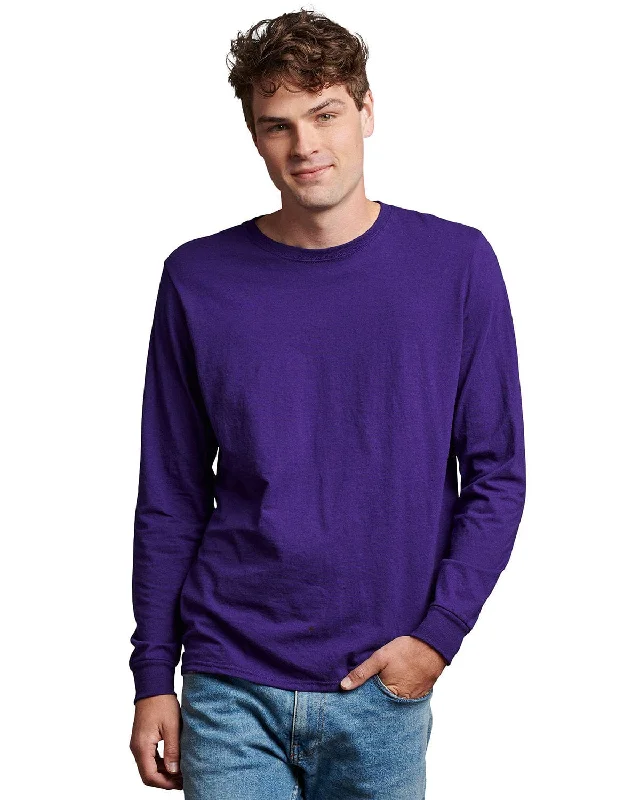 Year-End Clearance Russell Athletic Unisex Essential Performance Long-Sleeve T-Shirt | Purple Year-End Clearance Russell Athletic Unisex Essential Performance Long-Sleeve T-Shirt | Purple