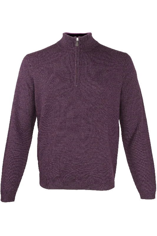 Weekend Deals to Make You Happy Raffi "The Ian" Waffle Sweater Wineberry