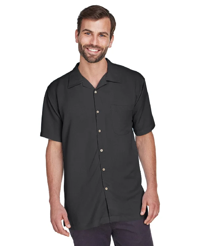 Hurry In Harriton Bahama Cord Camp Shirt | Black
