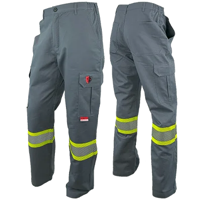 Weekend-Only Price Drops Atlas AR/FR Grey Cargo Pants W/ 4" Striping 4054GR