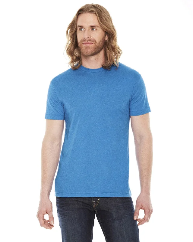 Super Discount American Apparel Unisex Poly-Cotton Short Sleeve Crewneck | Neon Hthr Blue Super Discount American Apparel Unisex Poly-Cotton Short Sleeve Crewneck | Neon Hthr Blue