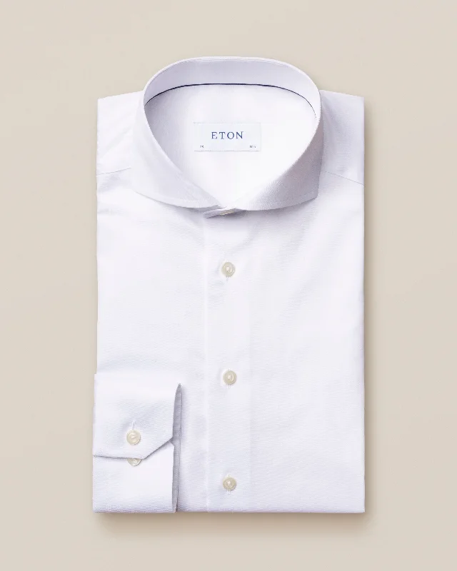 Weekend Discounts to Delight White Signature Twill Extreme Cut Away Collar Slim Fit Shirt - ETON Weekend Discounts to Delight White Signature Twill Extreme Cut Away Collar Slim Fit Shirt - ETON