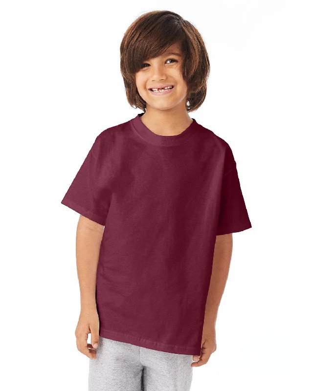 Markdowns Hanes Youth Authentic-T T-Shirt | Maroon