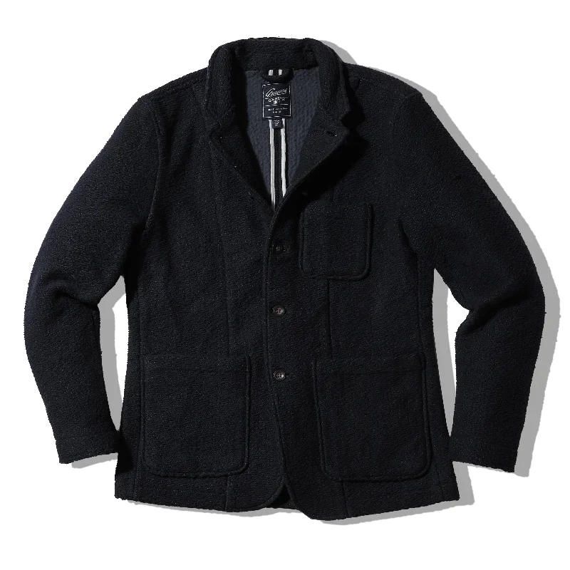 Weekend Savings Spree Rope Weave Artisanal Jacket - Navy