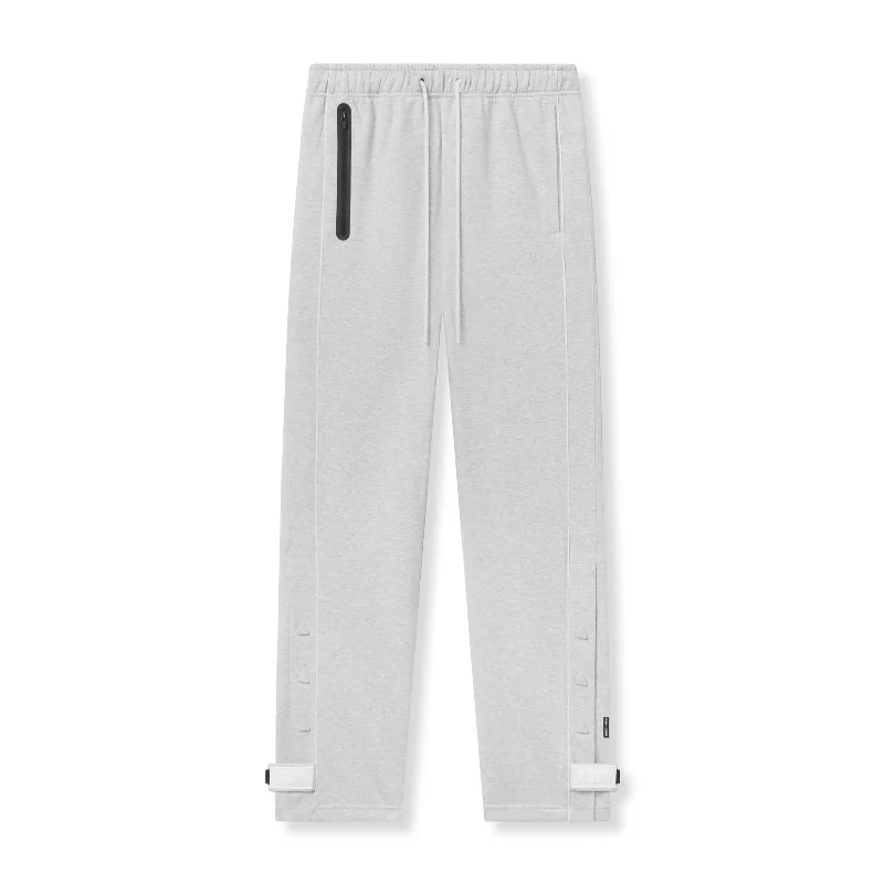 Best Deals 0998. Herringbone Terry Snap Button Sweats - Heather Grey