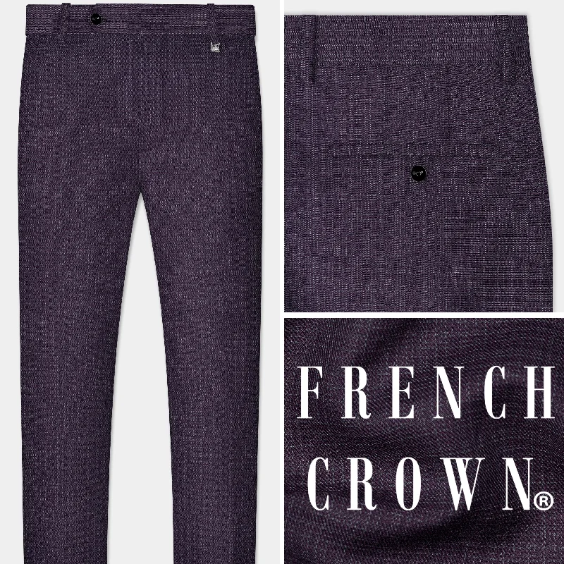 Weekend Bargains to Love Blackcurrant Textured Wool Rich Pant