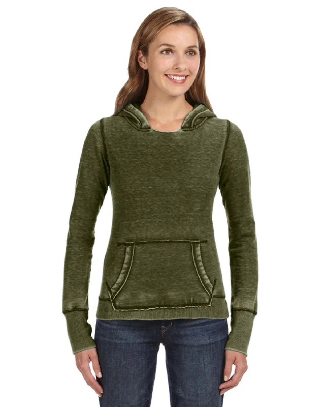 Daily Deals J America Ladie's Zen Pullover Fleece Hooded Sweatshirt | Twisted Olive
