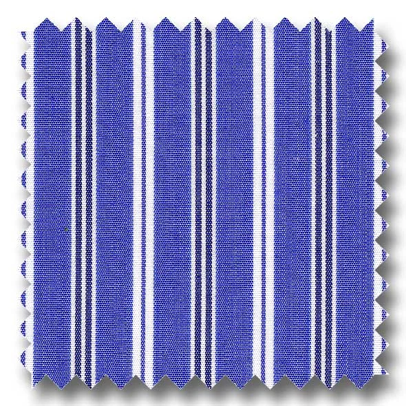 Now or Never Blue and Black Stripe 2Ply Broadcloth - Custom Dress Shirt