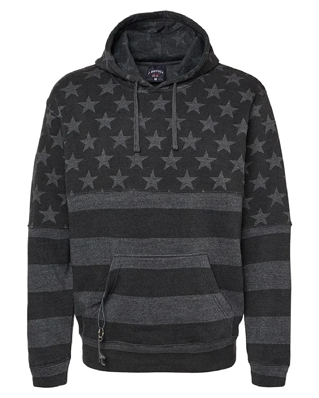 Sale Event J America Tailgate Fleece Pullover Hoodie | Blk Star Stripes