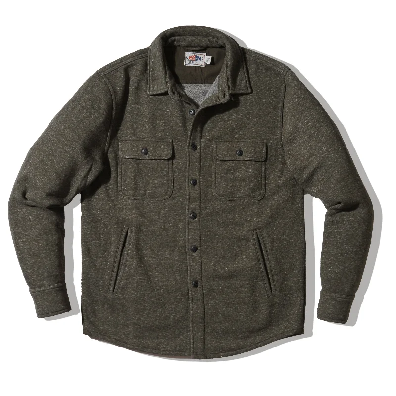 Weekend Bargains Galore Nolan Marled Fleece CPO Shirt Jacket - Black Ink
