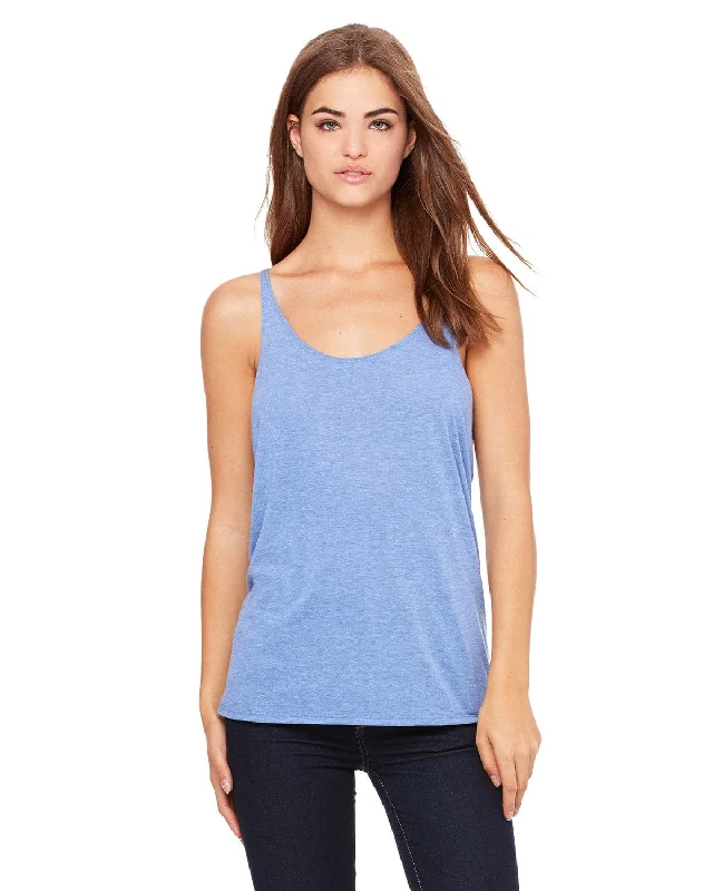 New Deals Bella+Canvas Ladies Slouchy Tank | Blue Triblend
