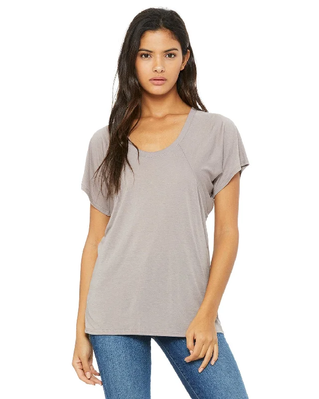 Clearance Sale Bella+Canvas Ladies Flowy Raglan T-Shirt | Pebble