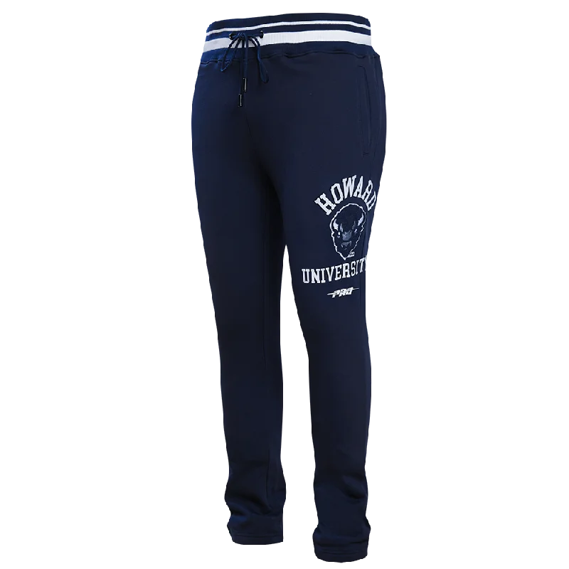 Special Savings HOWARD UNIVERSITY CLASSIC MEN'S STACKED LOGO SWEATPANT (MIDNIGHT NAVY)