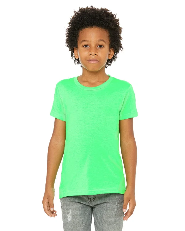 Overstock Sale Bella+Canvas Youth CVC Jersey T-Shirt | Neon Green