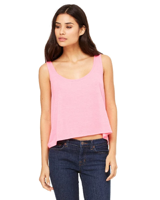 Last Chance Bella+Canvas Ladies Boxy Tank | Neon Pink