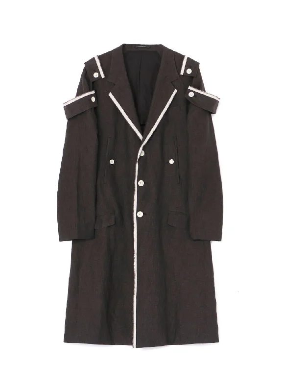 Price Meltdown HEMP CLOTH K-SHOULDER EPAULET LONG J