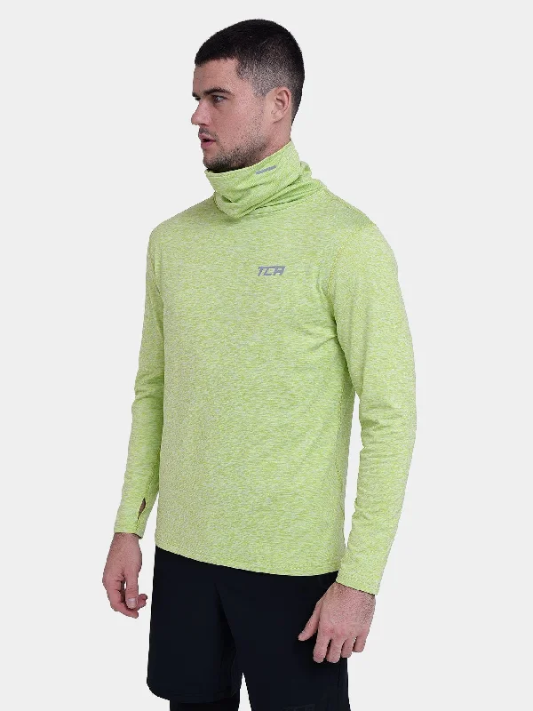 Special Offer Warm-Up Thermal Long Sleeve Funnel Neck Top For Men With Brushed Inner Fabric, Thumbholes & Reflective Strips Special Offer Warm-Up Thermal Long Sleeve Funnel Neck Top For Men With Brushed Inner Fabric, Thumbholes & Reflective Strips