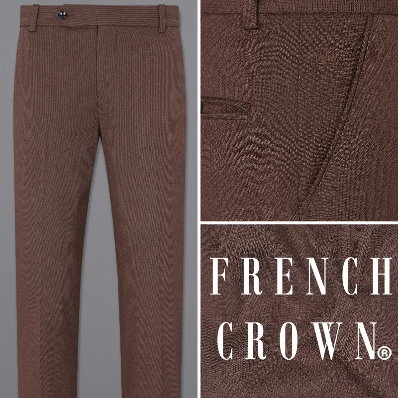 Weekend Shopping Made Better Russett Brown Plaid Pant
