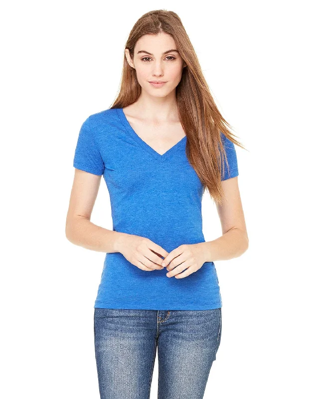Weekend Deals That Thrill Bella+Canvas Ladies Triblend Deep V-Neck T-Shirt | Tr Royal Triblnd