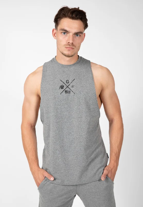 Markdowns Cisco Drop Armhole Tank Top - Gray/Black