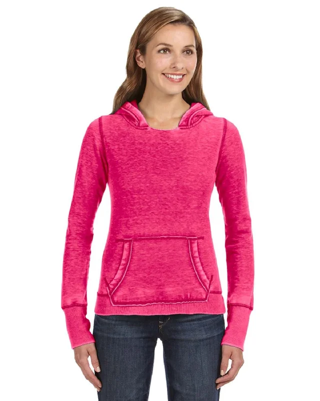 Don't Wait J America Ladie's Zen Pullover Fleece Hooded Sweatshirt | Wildberry