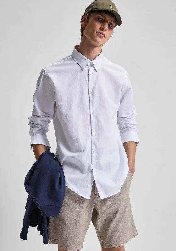 Weekend Savings Extravaganza Selected Homme Classic Linen Shirt, White