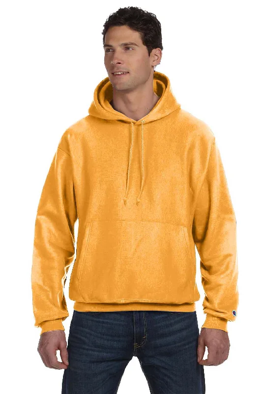 Value Deals Champion Mens Shrink Resistant Hooded Sweatshirt Hoodie w/ Pouch Pocket - Gold Value Deals Champion Mens Shrink Resistant Hooded Sweatshirt Hoodie w/ Pouch Pocket - Gold