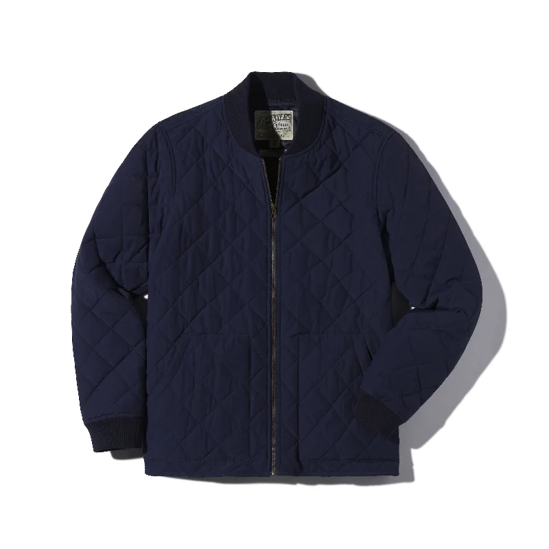 Shop the Weekend Away Andes Diamond Quilted Bomber - Navy (Final Sale)