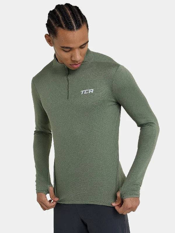Discount Days Cloud Fleece Quarter Zip Running Top For Men With Thumbholes & Side Zip Pocket Discount Days Cloud Fleece Quarter Zip Running Top For Men With Thumbholes & Side Zip Pocket