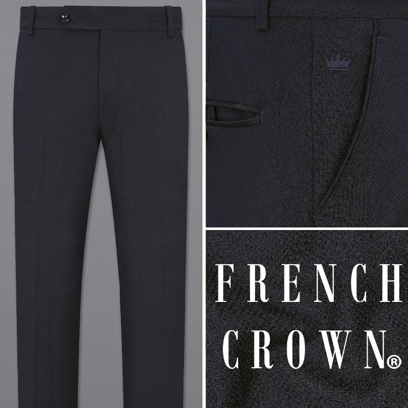 Flash Deals Mirage Blue Diamond Textured Pant