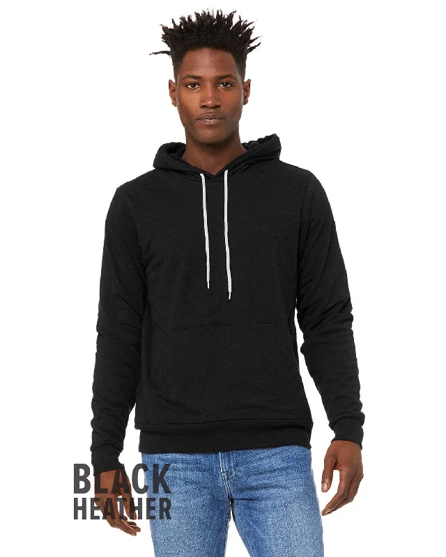 Buy Today Bella+Canvas Unisex Sponge Fleece Pullover Hoodie | Black Heather