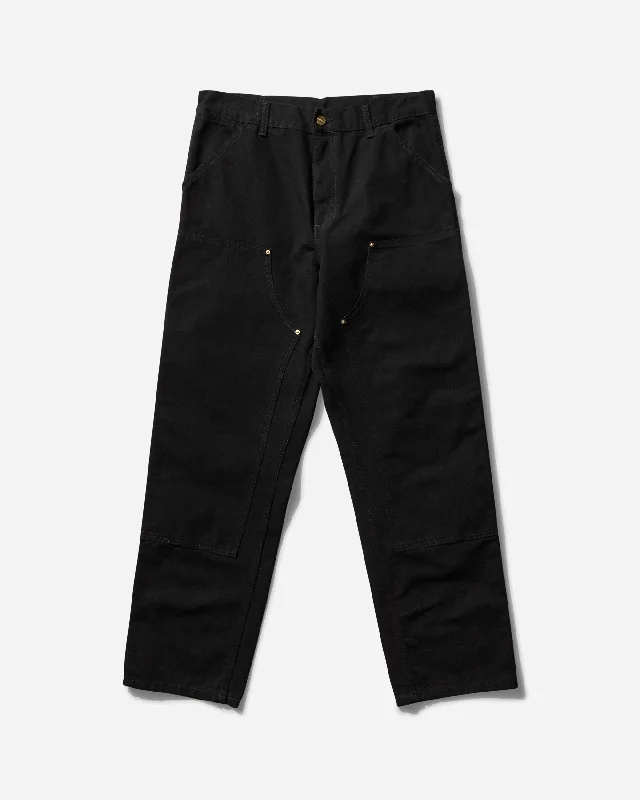 Special Price Men's Double Knee Pants Black (Rinsed)