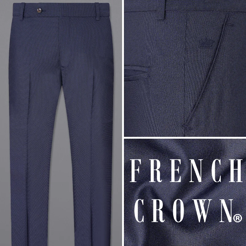 Crazy Savings River Bed Blue Textured Pant