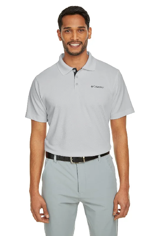 Sale Event Columbia Mens Utilizer Moisture Wicking Short Sleeve Polo Shirt - Cool Grey - Closeout Sale Event Columbia Mens Utilizer Moisture Wicking Short Sleeve Polo Shirt - Cool Grey - Closeout
