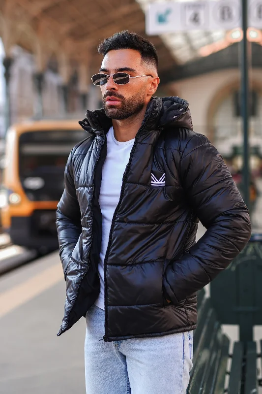 Price Cut Removeable Hood jacket - Black