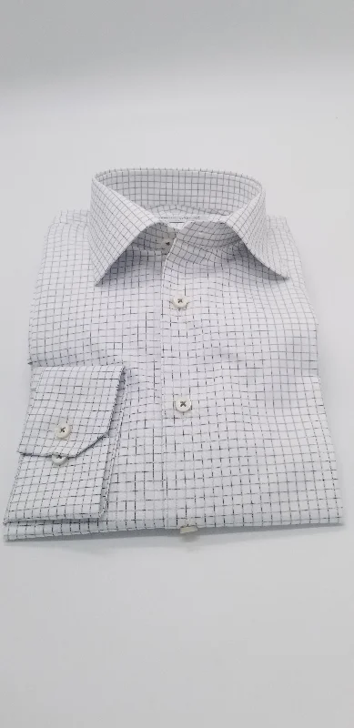 Big Discounts Contemporary Fit Grey Check Dress shirt Christian Paul by sidonio's S426