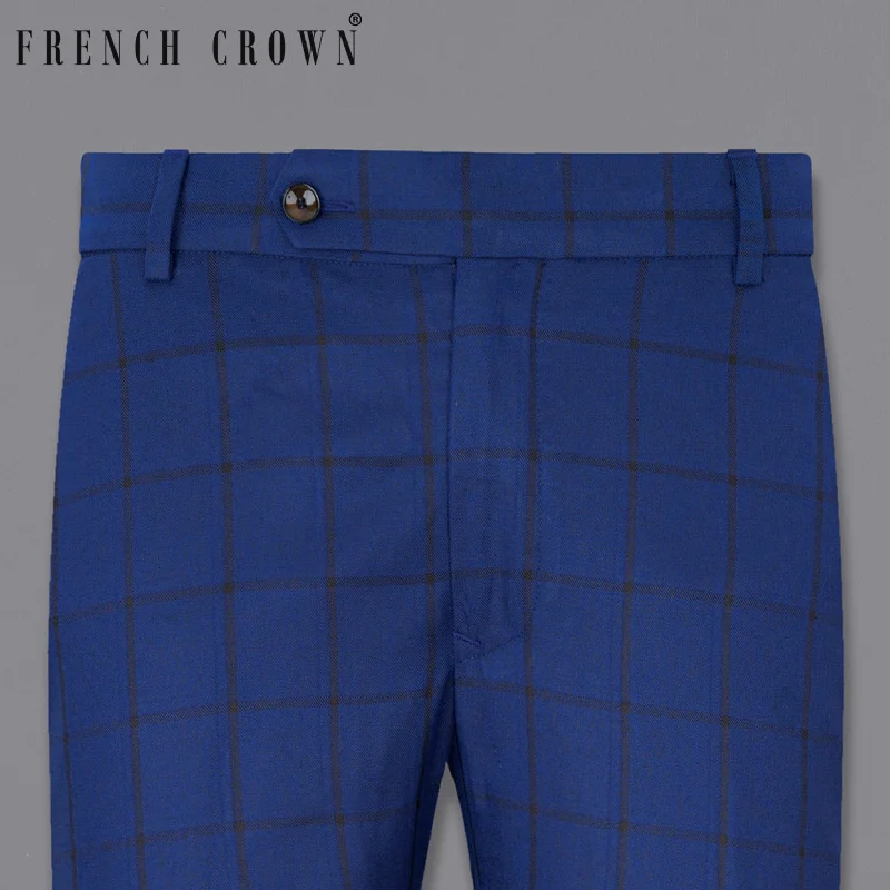 Flash Sale Deep Sapphire Windowpane Pant