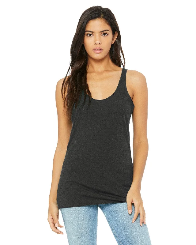 While Supplies Last Bella+Canvas Ladies Triblend Racerback Tank | Sd Dk Gry Trblnd