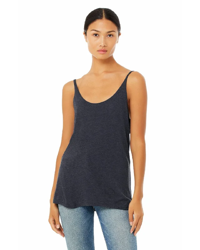 Online Only Bella+Canvas Ladies Slouchy Tank | Heather Navy