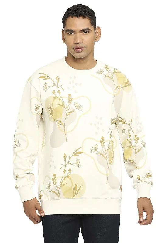 Massive Deal Comfort Fit Cotton Non Brushed Fleece Printed Pullover Sweatshirt